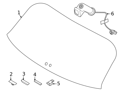 Glass - Lift Gate for 2025 Genesis GV80 Coupe #0