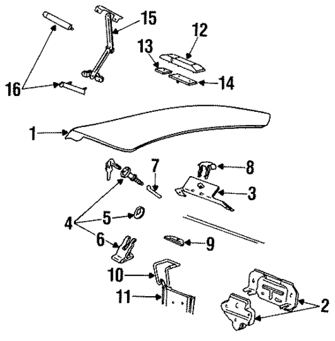 Lid & Components for 1986 Ford Mustang #0
