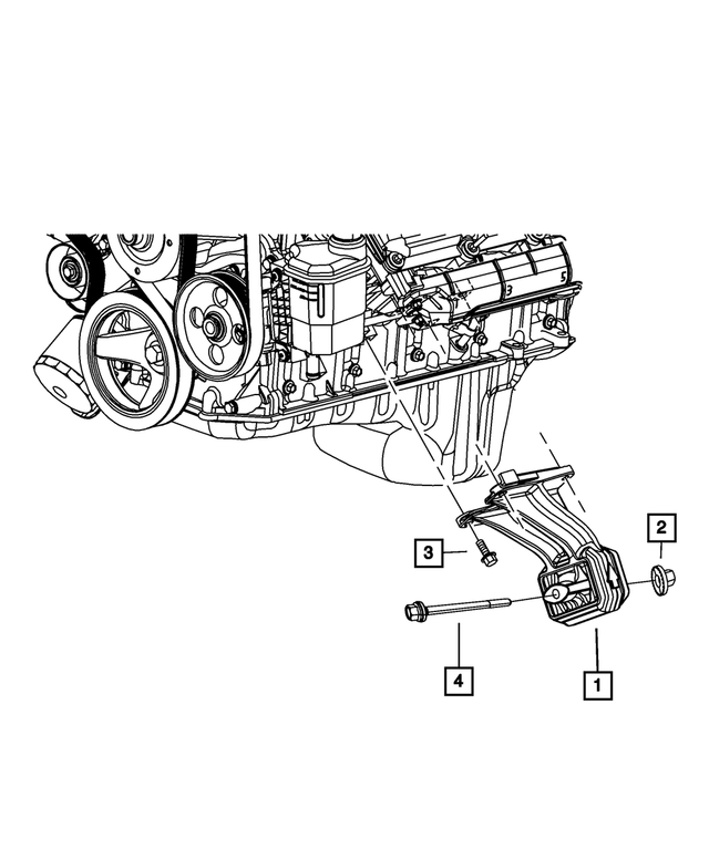 « 6508081AA – 3.7L Gas; Engine : Tête Collerette Hexagonale Boulon, Montage Du Côté Droit pour Mopar Image »