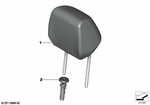 52107372854 - Seats: Headrest Leather for BMW: 228i, 228iX, 230i, 230iX, M235i, M235iX, M240i, M240iX Image image