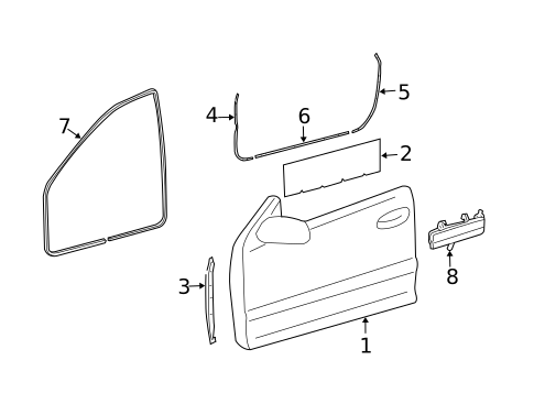Door & Components for 2006 Mercedes-Benz CLK 55 AMG&reg; #0