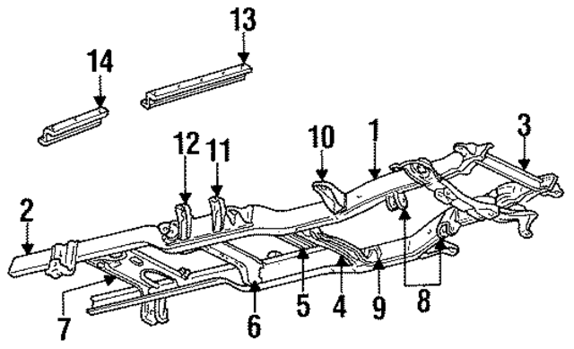 52057858 - Body: Rear Rail for Mopar Image
