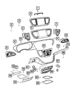 68437339AI - Interior Trim: Display Center Stack for Mopar Image image
