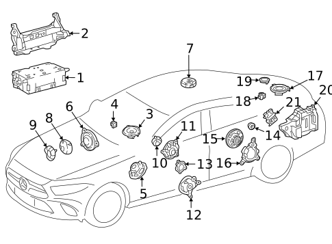 Antenna & Radio for 2019 Mercedes-Benz AMG GT 63 #2