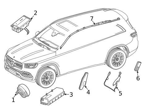 Air Bag Components for 2021 Mercedes-Benz GLE350 #0