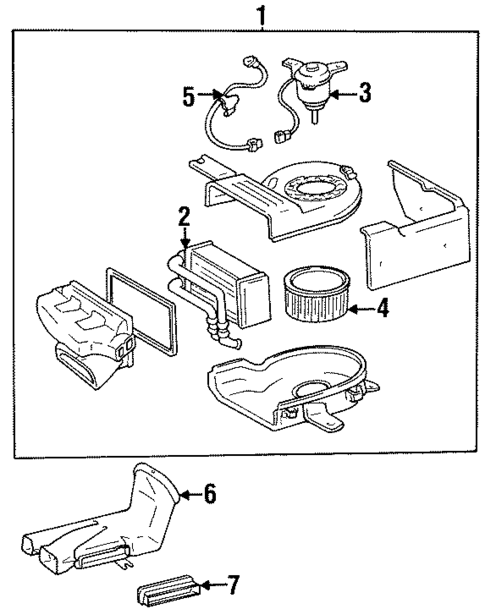 Blower Motor & Fan for 1996 Toyota Land Cruiser #1