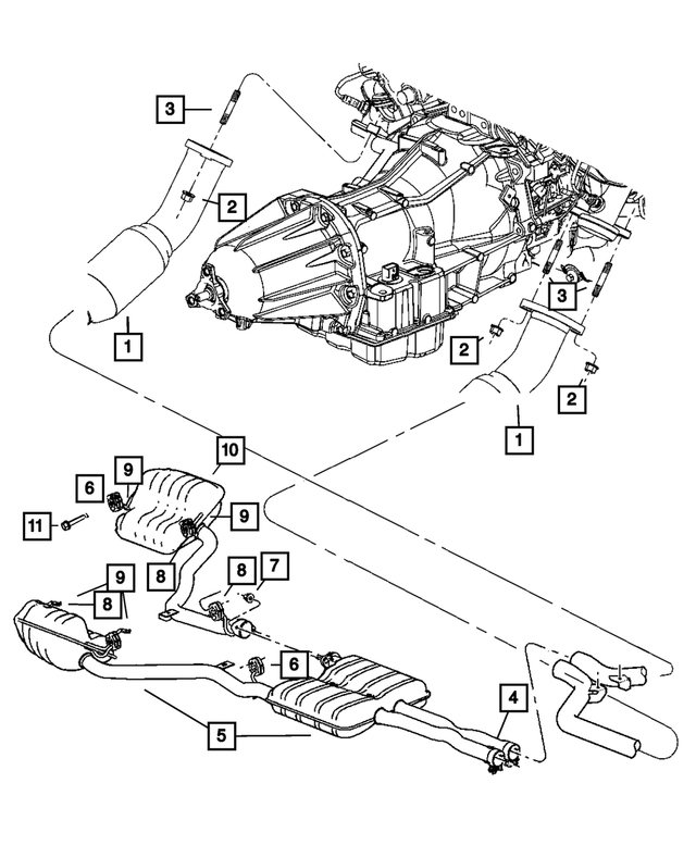 4578448AC - Exhaust: Front Pipe And Converter, Right Side for Mopar Image