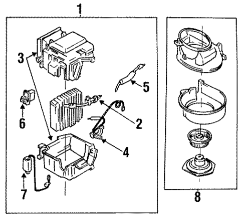 Condenser, Compressor & Lines for 1990 Nissan Axxess #1