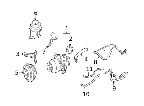Pump & Hoses for 2010 Mercedes-Benz CL 550 #0