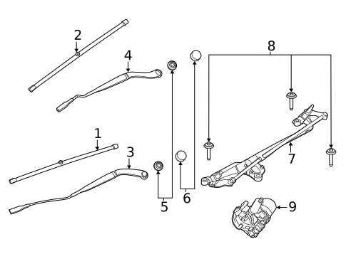 Wiper Components for 2024 Ford Explorer #0