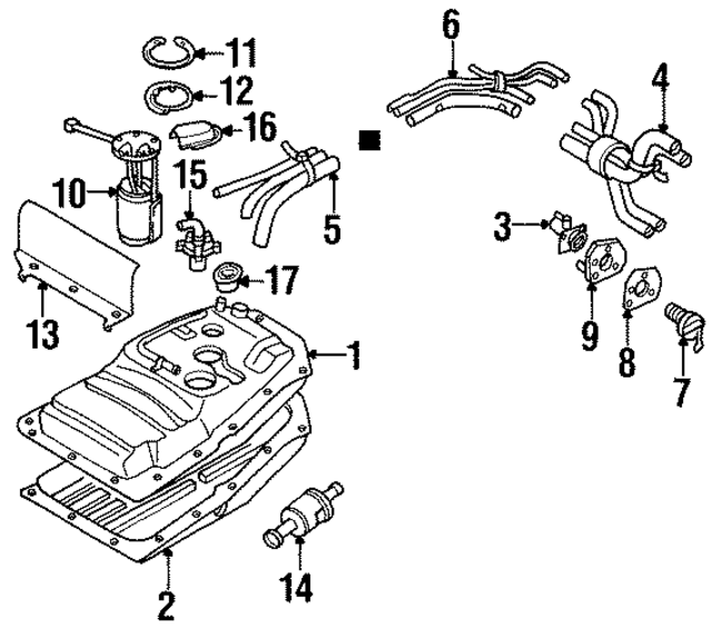 8250553640 - : Fuel Filter for Honda: Passport Image