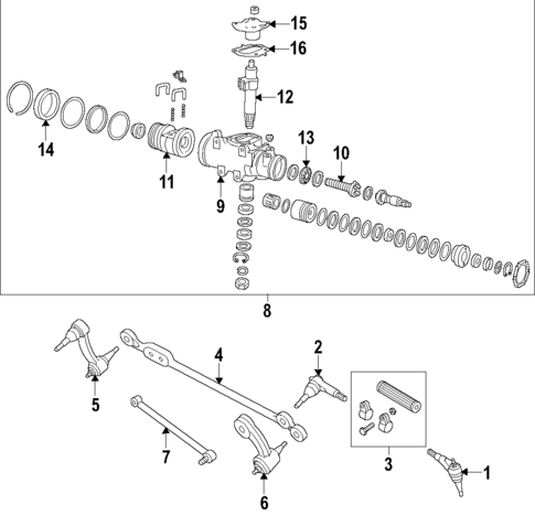 Steering Gear & Linkage for 2002 GMC Savana 3500 #0
