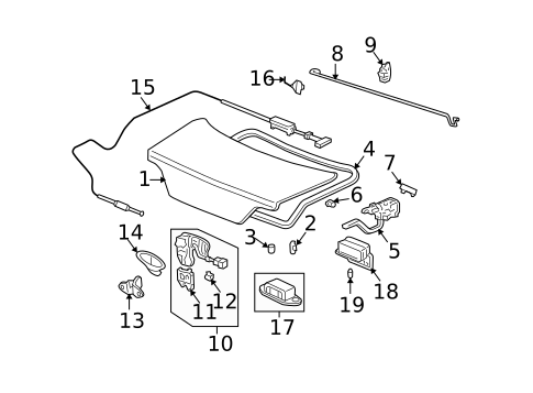 Trunk for 1999 Acura TL #0