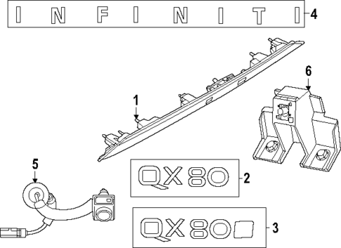 Exterior Trim - Lift Gate for 2025 INFINITI QX80 #0