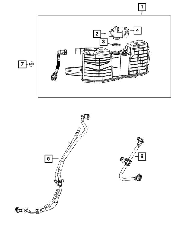 68401344AF - Emission Controls: Vapor Canister for Chrysler: 300 | Dodge: Challenger, Charger Image