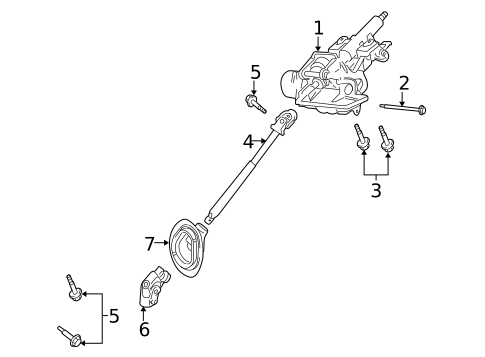 Steering Column Assembly for 2009 Mazda Tribute #0