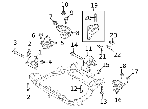 Engine & Trans Mounting for 2013 Kia Forte #0