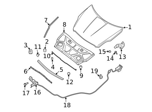 Hood & Components for 2010 Nissan Altima #0