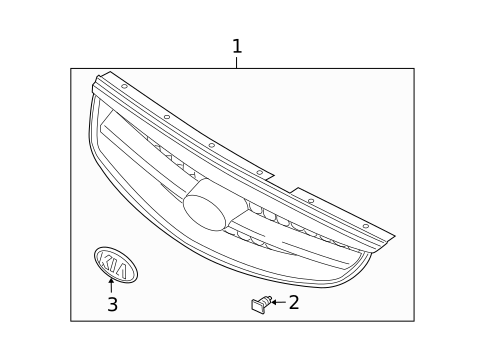 Grille & Components for 2004 Kia Spectra #0