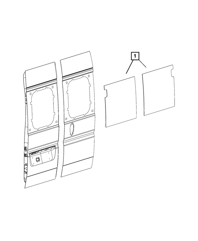68247850AA - Glass: Rear Door Glass, Right for Mopar Image