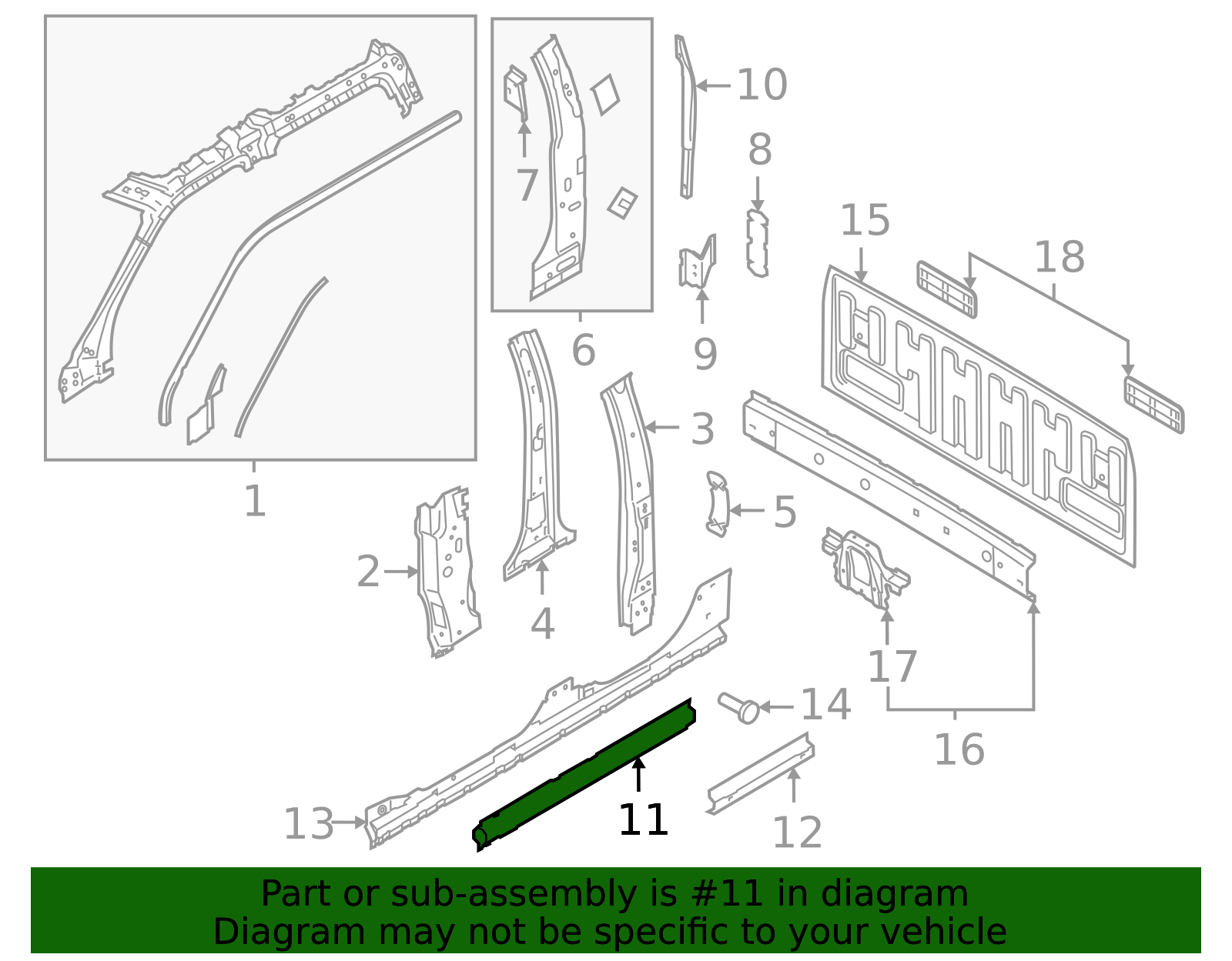 Rocker Panel Reinforcement FL3Z-1610142-A | OEM Parts Online