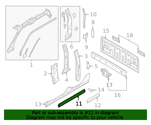 Rocker Panel Reinforcement FL3Z-1610142-A | OEM Parts Online
