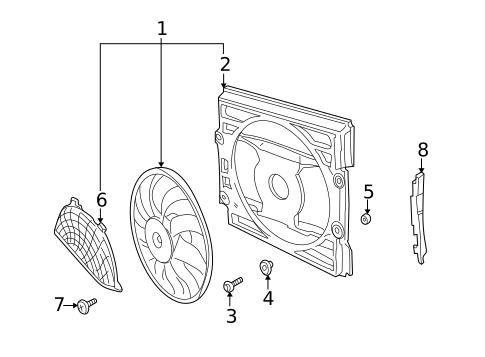 Condenser Fan for 2002 BMW Z8 #0