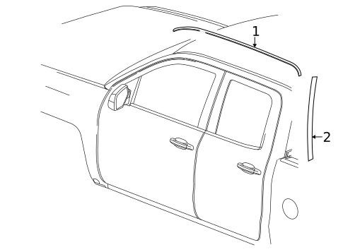 Exterior Trim - Cab for 2016 Chevrolet Silverado 1500 #1