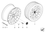 36118037349 - : Light Alloy Rim 36907111 for BMW Image