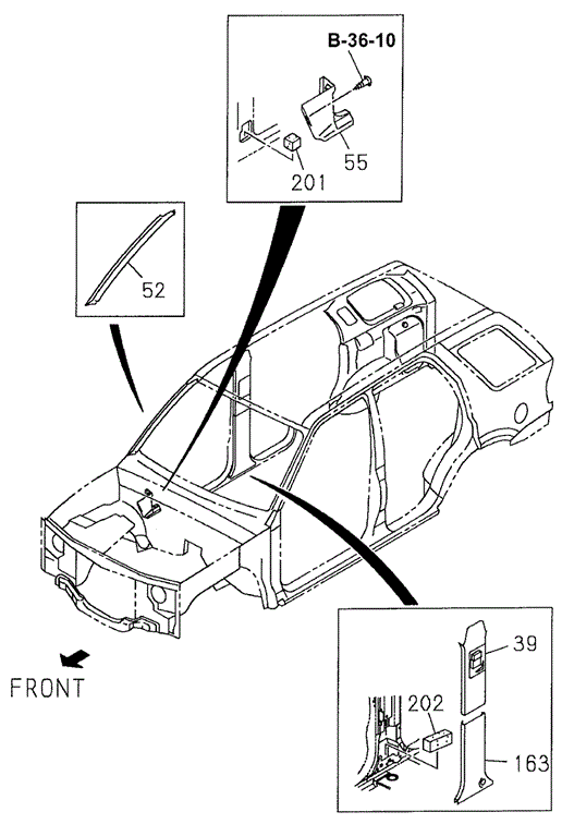 Pillar Garnish for 2001 Honda Passport #0