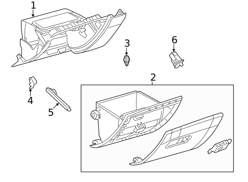 Glove Box for 2018 Jeep Compass #0
