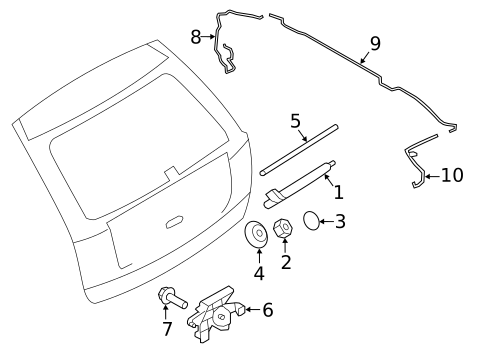 Wiper & Washer Components for 2012 Ford Edge #1
