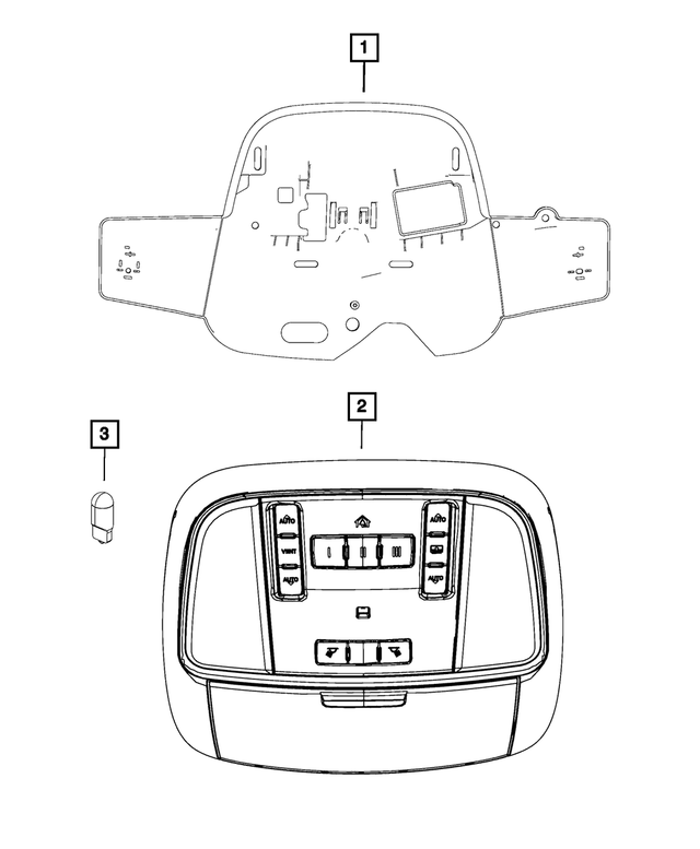 55057326AC - Interior Trim: Overhead Console Retainer for Mopar Image image