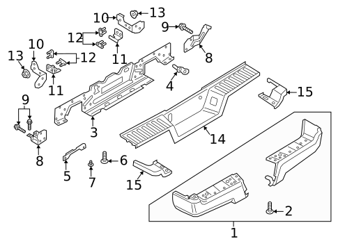 Bumper & Components - Rear for 2023 Ford F-250 Super Duty #2