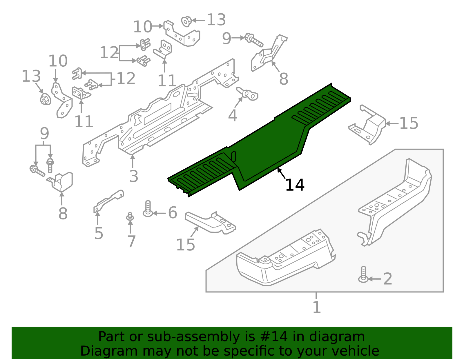 Rear Bumper Step Pad For Ford – OEM #HC3Z17B807BE (BC020) 2 thumbnail image