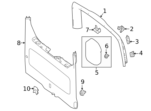 Interior Trim for 2023 Mercedes-Benz Metris #0