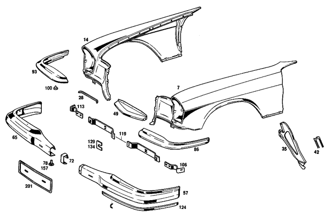 1118885015 - : Radiator Grille Shell for Mercedes-Benz Image
