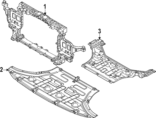 64101KL000 - : Radiator Support for Hyundai Image