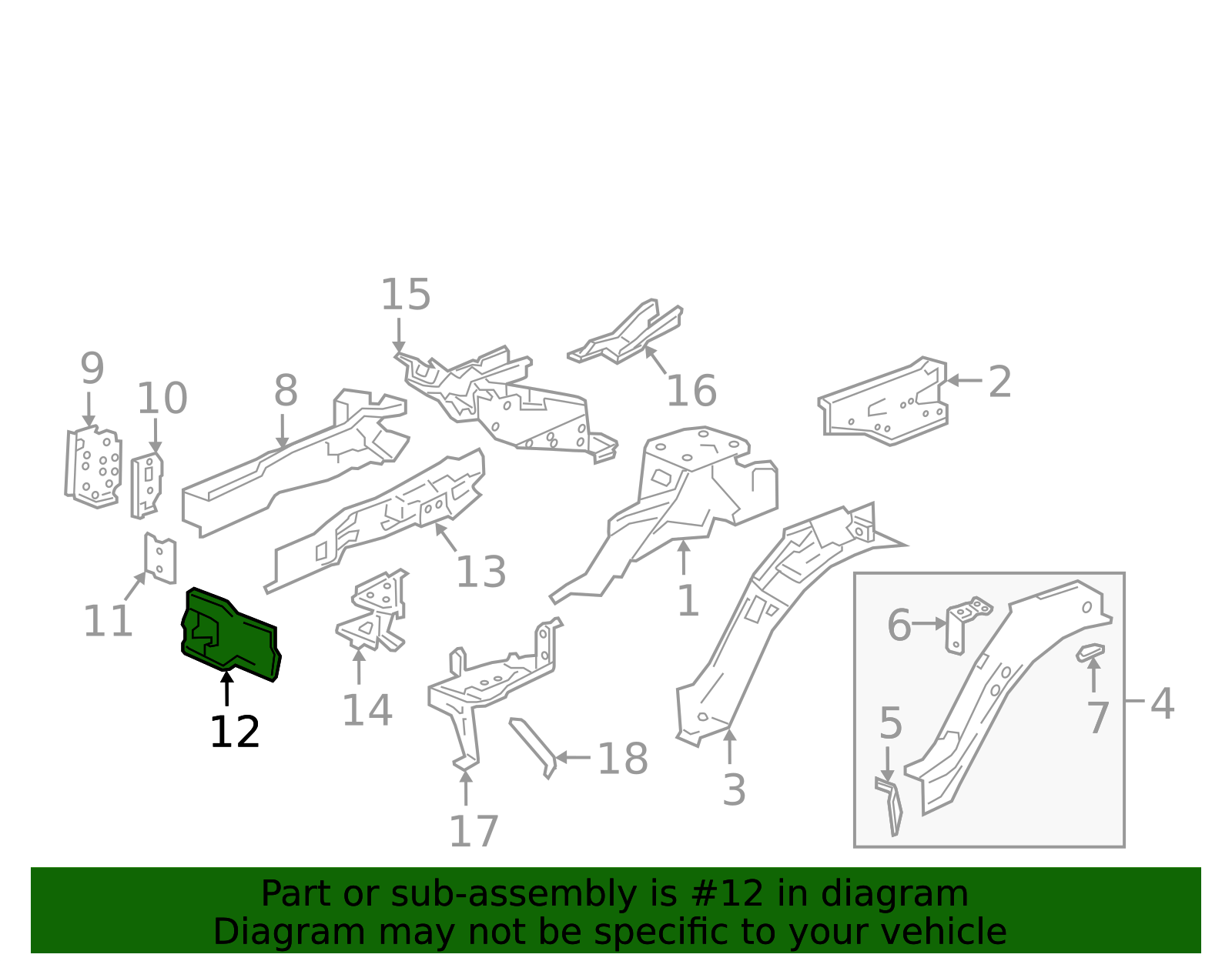 2018-2022 Honda Accord Bumper Impact Bar Bracket 60919-TVA-A00ZZ ...