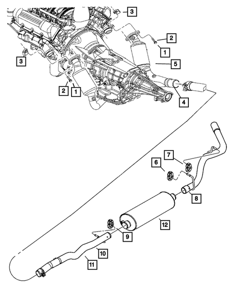 Exhaust System for 2009 Dodge Dakota #0