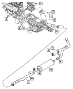52013742AA - Exhaust: Exhaust Insulator, Rear for Mopar Image