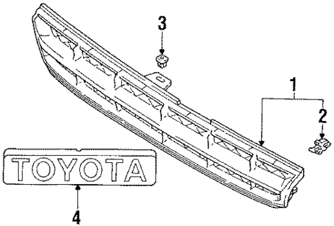Grille for 1992 Toyota Corolla #1