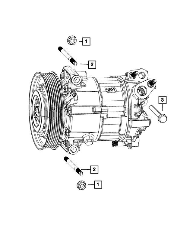 6102184AA - Air Conditioners and Heaters: Hex Head Bolt And Coned Washer for Mopar Image