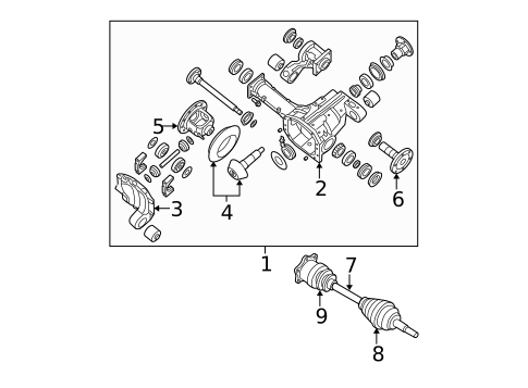 Carrier & Front Axles for 2015 Nissan Armada #0