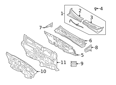 Cowl for 2011 Kia Rio5 #0