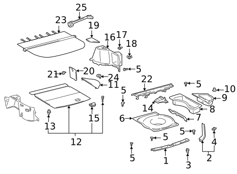 Interior Trim - Rear Body for 2003 Lexus RX300 #0