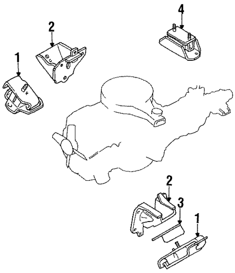 Engine & Trans Mounting for 1991 Isuzu Rodeo #0