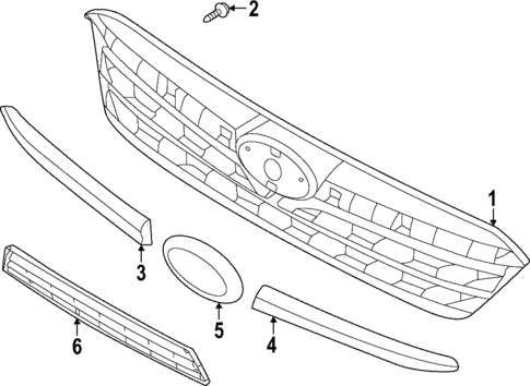 Grille & Components for 2022 Subaru Impreza #0