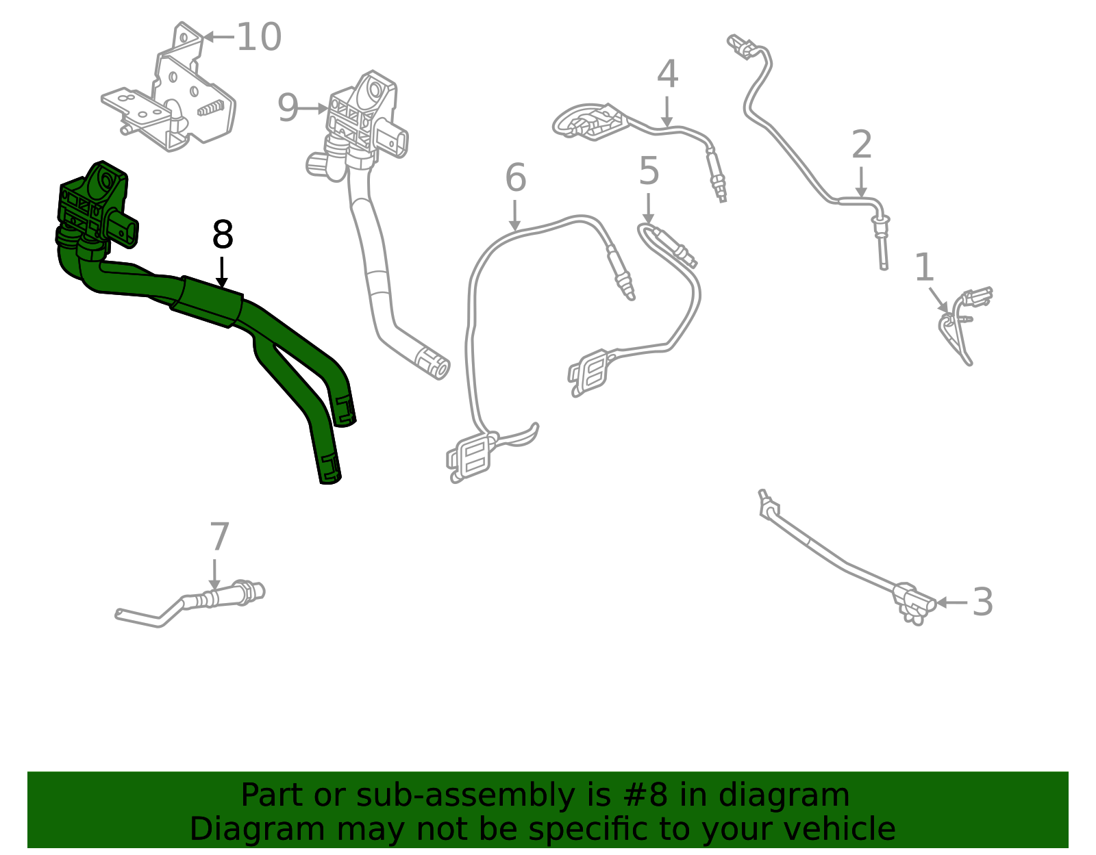 55513539 - Exhaust Pressure Sensor Pipe 2020-2024 GM | Chevrolet Parts ...