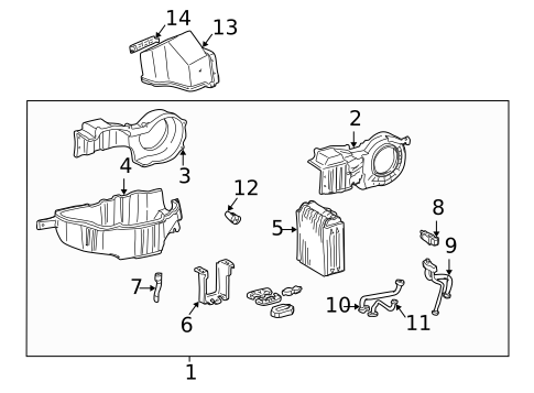 Evaporator Components for 2001 Toyota Sienna #1